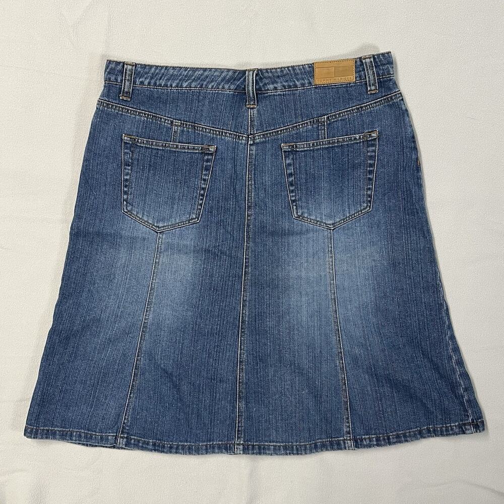 Tommy Hilfiger Womens SZ 16 Denim Jean Skirt A Line Midi Classic y2k modest